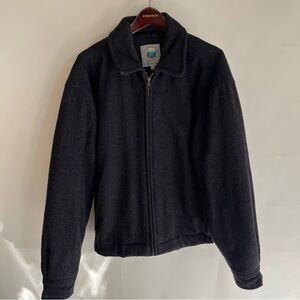 Forest Club Wool Bomber Jacket Gray Men’s Sz XL  Full Zip EUC
